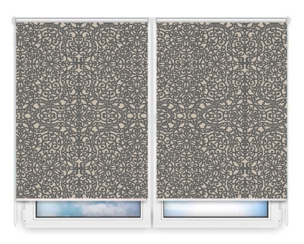 Рулонные шторы Мини Риано серо-бежевый цена. Купить в «Мастерская Жалюзи»